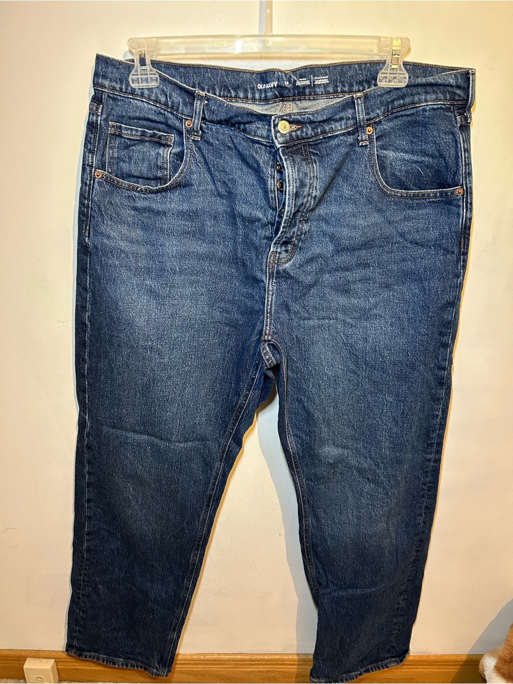 Old Navy Dark Blue Straight-Leg Jeans